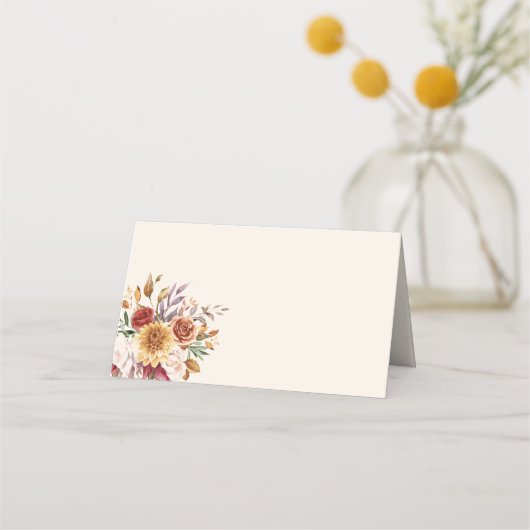 Herfst Waterverf Botanisch Plaatskaartje (Achterkant)