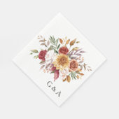 Herfst Waterverf Botanisch Servet (Hoek)