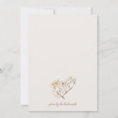 Herfst Waterverf Botanisch Vrijgezellenfeest Kaart (Achterkant)