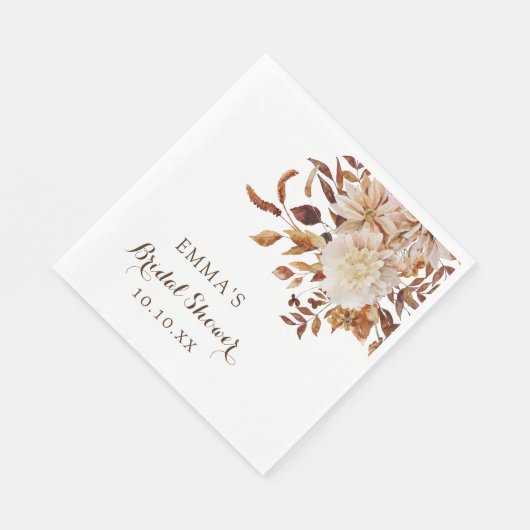 Herfst Waterverf Botanisch Vrijgezellenfeest Servet (Hoek)