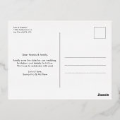 Herfst Waterverf Botanische bruiloft Save the Date Folie Uitnodiging Briefkaart (Achterkant)