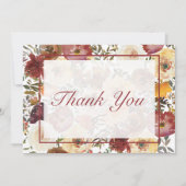 Herfst Waterverf Bouquets bruiloft Hartelijk dank Bedankkaart (Voorkant)