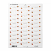 Herfst Waterverf Bouquets Wedding Etiket (Full Sheet)