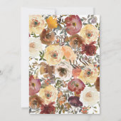 Herfst Waterverf Bouquets Wedding Invitation Kaart (Achterkant)