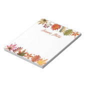 Herfst Waterverf Fall verlaat rustieke naam Notitieblok (Linkerzijde)