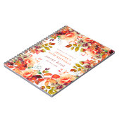 Herfst Waterverf Floral 90th Birthday Gastenboek Notitieboek (Linkerzijde)