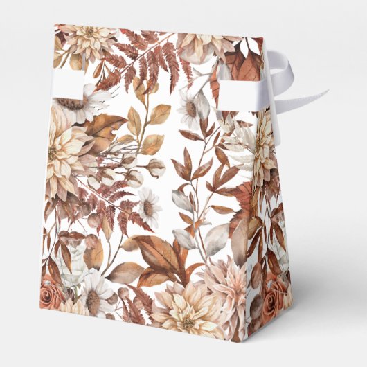 Herfst Waterverf Floral Baby shower Bedankdoosjes (Achterkant)