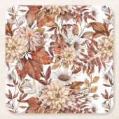 Herfst Waterverf Floral Baby shower Kartonnen Onderzetters (Voorkant)