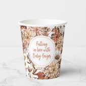 Herfst Waterverf Floral Baby shower Papieren Bekers (Voorkant)