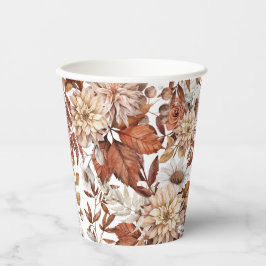 Herfst Waterverf Floral Baby shower Papieren Bekers