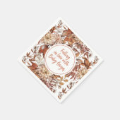 Herfst Waterverf Floral Baby shower Servet (Hoek)