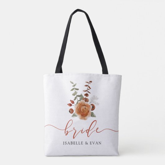 Herfst Waterverf Floral Bride Tas (Achterkant)