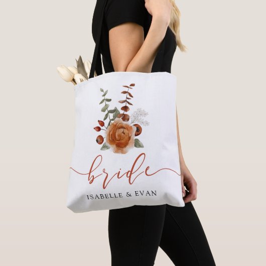 Herfst Waterverf Floral Bride Tas (Dichtbij)