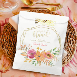 Herfst Waterverf Floral Brunch Wedding Shower Bedankzakje