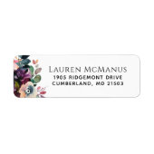 Herfst Waterverf Floral en Eucalyptus Etiket (Voorkant)