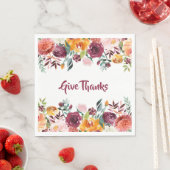Herfst Waterverf Floral Geef Bedankt Servet (Insitu)