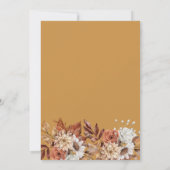 Herfst Waterverf Floral Gold Birthday Party Kaart (Achterkant)