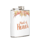 Herfst Waterverf Floral Maid of Honor Heupfles (Rechts)