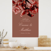 Herfst Waterverf Floral Maximalisme bruiloft Welko Poster (Keuken)