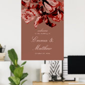 Herfst Waterverf Floral Maximalisme bruiloft Welko Poster (Thuiskantoor)