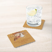 Herfst Waterverf Floral op goudfeest Kartonnen Onderzetters (Insitu)