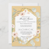 Herfst Waterverf Floral Roos Mosterd Vrijgezellenf Kaart (Voorkant)