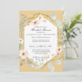 Herfst Waterverf Floral Roos Mosterd Vrijgezellenf Kaart (Staand voorkant)