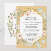 Herfst Waterverf Floral Roos Mosterd Vrijgezellenf Kaart (Voorkant / Achterkant)