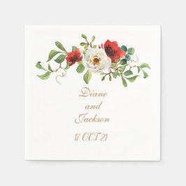 Herfst Waterverf Floral Servet