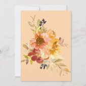 Herfst Waterverf Floral Simplistic Wedding Kaart (Achterkant)