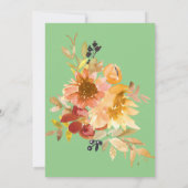 Herfst Waterverf Floral Simplistic Wedding Kaart (Achterkant)