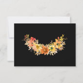 Herfst Waterverf Floral String Lights Wedding RSVP Kaartje (Achterkant)