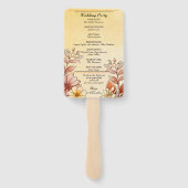 Herfst Waterverf Floral Terracotta Programma Handwaaier (Achterkant)