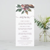 Herfst Waterverf Floral Weddenschap menu (Staand voorkant)