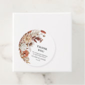 Herfst Waterverf Floral Wedding Hartelijk dank Bedankjes Labels (In situ)
