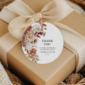 Herfst Waterverf Floral Wedding Hartelijk dank Bedankjes Labels