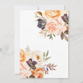 Herfst Waterverf Floral Wedding Kaart (Achterkant)