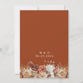 Herfst Waterverf Floral Wedding Kaart (Achterkant)