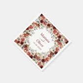 Herfst Waterverf Floral Wedding Servet (Hoek)