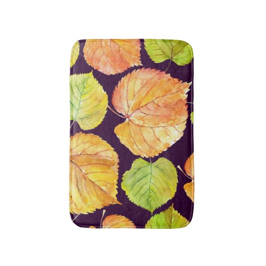 Herfst waterverf florals, naadloos patroon. badmat (Voorkant Verticaal)