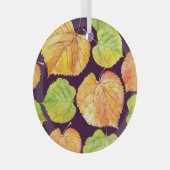 Herfst waterverf florals, naadloos patroon. glas ornament (Voorkant Rechts)