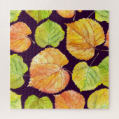 Herfst waterverf florals, naadloos patroon. legpuzzel (Horizontaal)