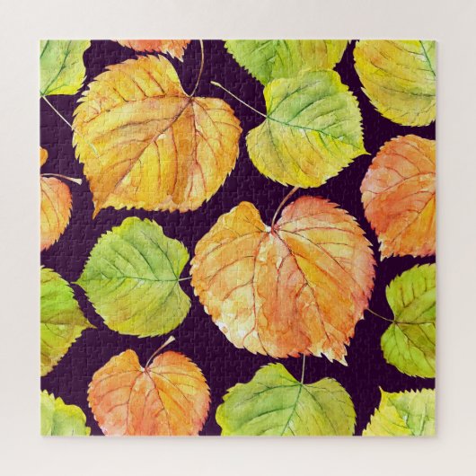 Herfst waterverf florals, naadloos patroon. legpuzzel (Verticaal)