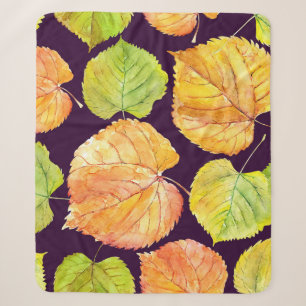 Herfst waterverf florals, naadloos patroon. sherpa deken