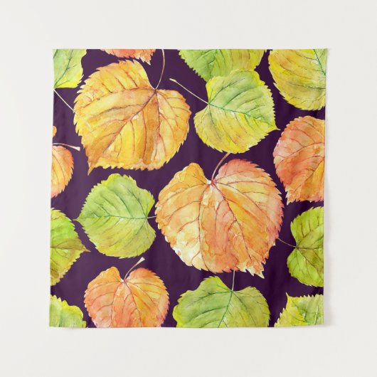 Herfst waterverf florals, naadloos patroon. wandkleed (Voorkant)