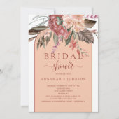 Herfst Waterverf Florals Rust Terracotta Peach Kaart (Voorkant)