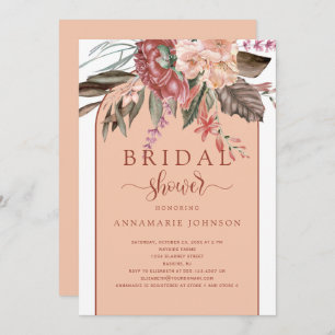 Herfst Waterverf Florals Rust Terracotta Peach Kaart