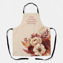 Herfst Waterverf Flowers-Cream en Red- Schort