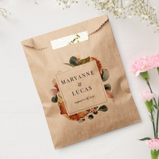 herfst waterverf folio monogram dank u bedankzakje (Gezegeld)