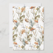 Herfst Waterverf Fox | Woodland Autumn Baby shower Kaart (Achterkant)